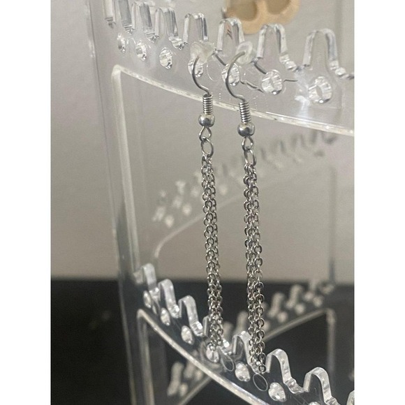 silver hanging earrings - Picture 1 of 5